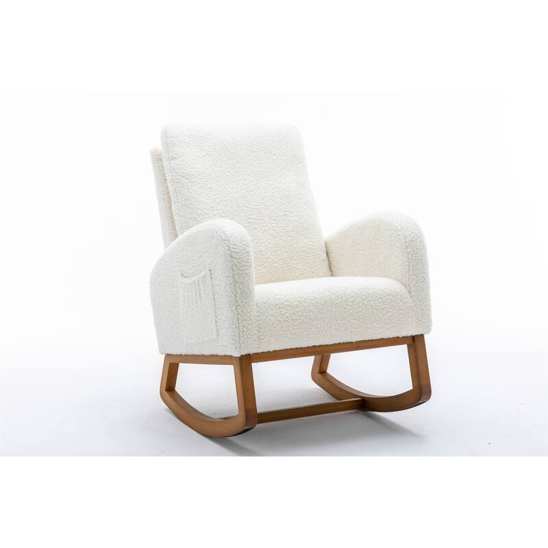 Comfortable Living Room Rocking Chair, Solid Wood Rocking Nursery