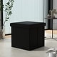 preview thumbnail 1 of 3, Grey Foldable Cube Ottoman Stools Storage Ottoman for Living Room