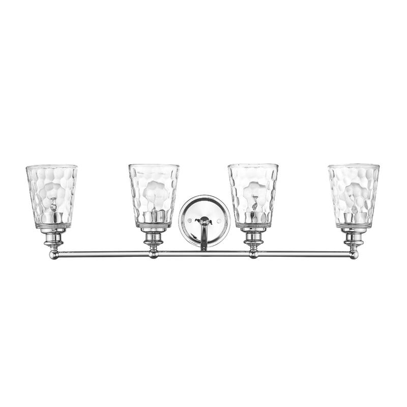 Modern Transitional Hardwired Wall Light with Reversible Mount and Clear Glass Shade LED Compatible - 4 - Chrome