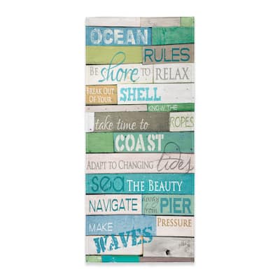 Laural Home Ocean Rules Oversize Beach Towel - 40x70