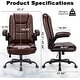 preview thumbnail 4 of 19, BOSSIN Big and Tall Office Chair Ergonomic High Back Computer Adjustable Height Leather Executive Chair with Padded Flip-up Arms