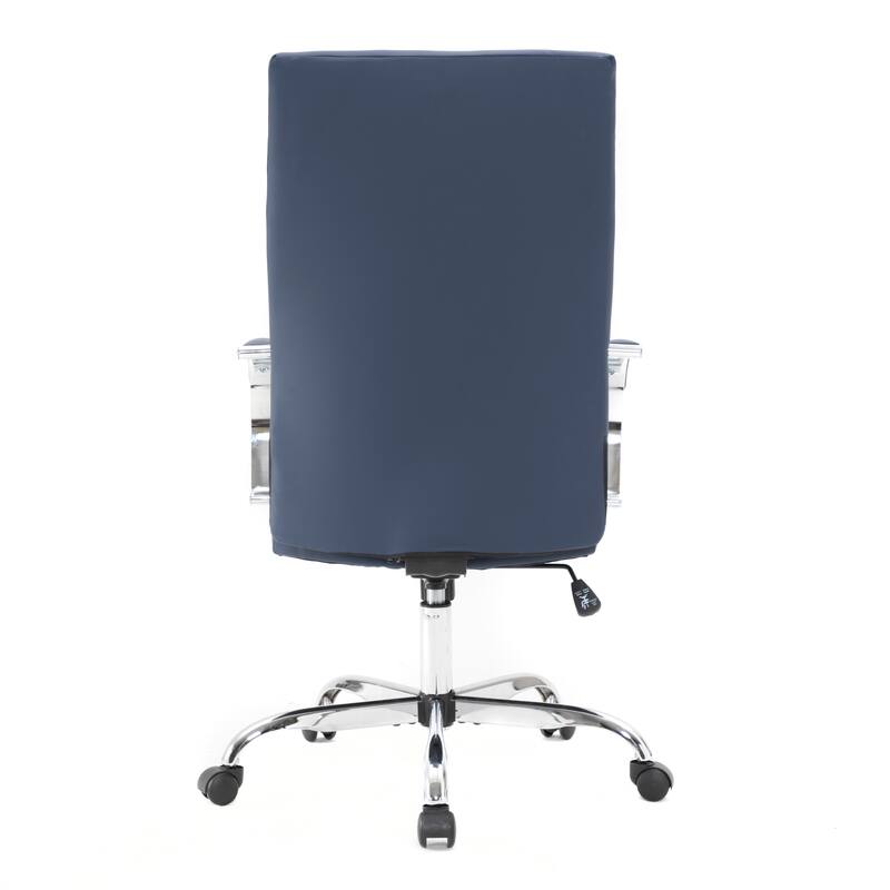 Leather Conference Chair - Adjustable Office Chair, High-Back Executive Swivel Task Chair, Modern Ergonomic Desk Chair