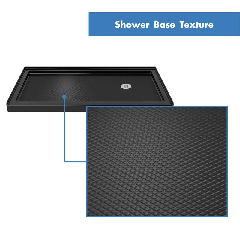 DreamLine Infinity-Z 30 in. D x 60 in. W x 74 3/4 in. H Sliding Shower Door and Shower Base Kit