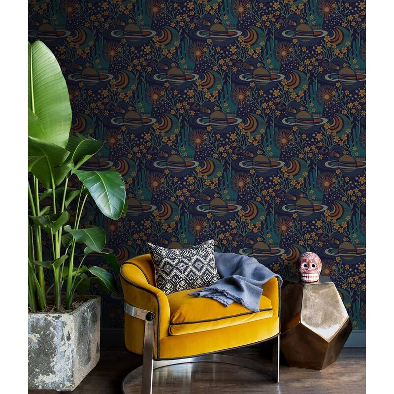 Pip & Lo Navy Ethereal Cosmos Peel & Stick Wallpaper