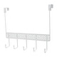 preview thumbnail 4 of 3, Elle Décor Dentelle 5 Hook Over the Door Hook in White - 15"x 4"x 10"