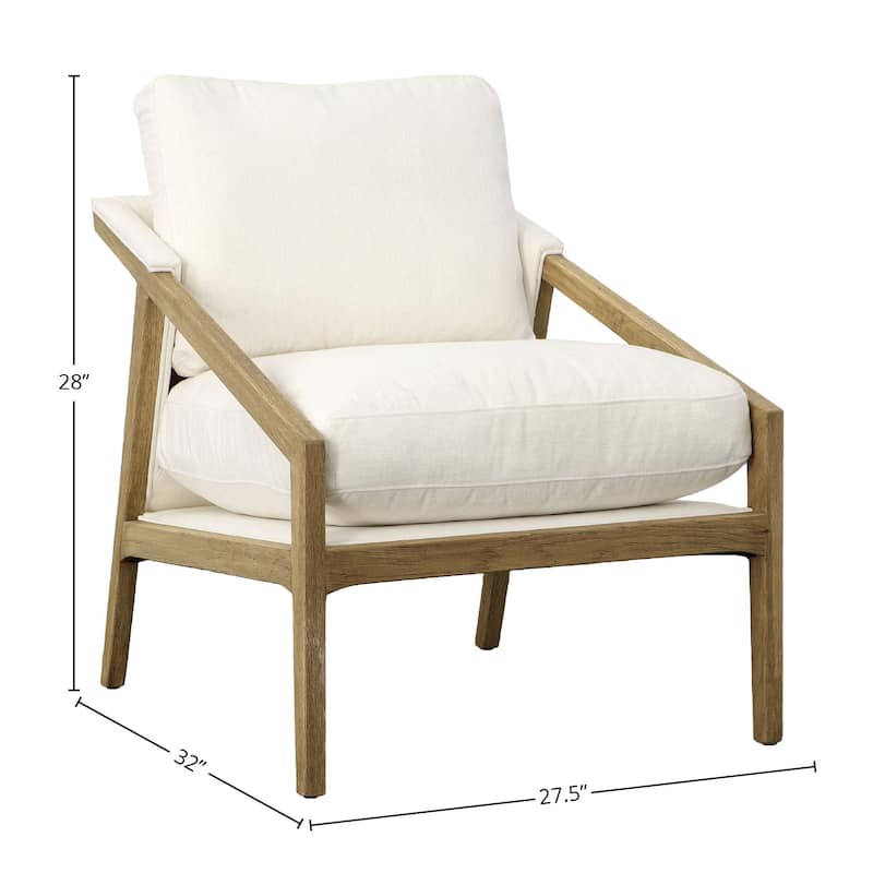 Elsa Linen Upholstered Occasional Chair, White