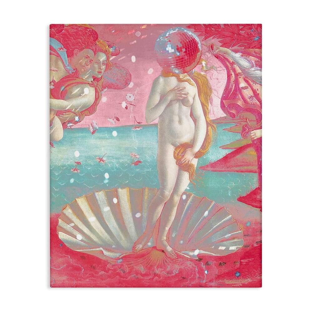 Stupell Chromatic Disco Venus & Clamshell Canvas Wall Art Design By Lil' Rue