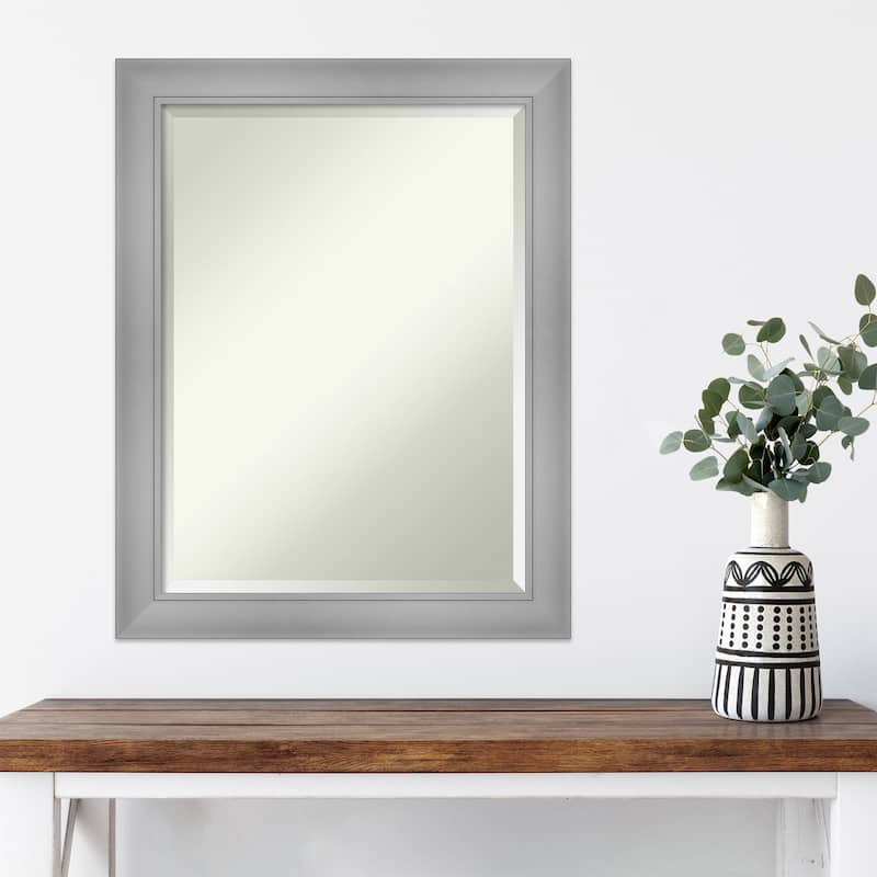 Beveled Wall Mirror - Flair Polished Nickel Frame