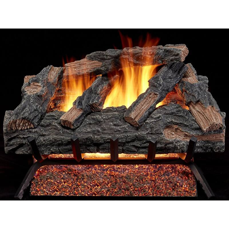 Duluth Forge MO24HVL 55,000 BTU Natural Gas Log Set Fireplace with - Natural