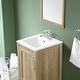 preview thumbnail 74 of 109, OVE Kansas Single Sink Bathroom Vanity, Dove White Engineered Stone Top