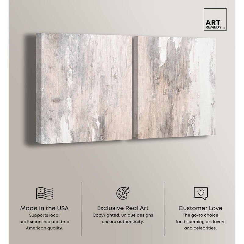 Striated Texture I Canvas Set of 2 by Art Remedy, Gallery Wrapped