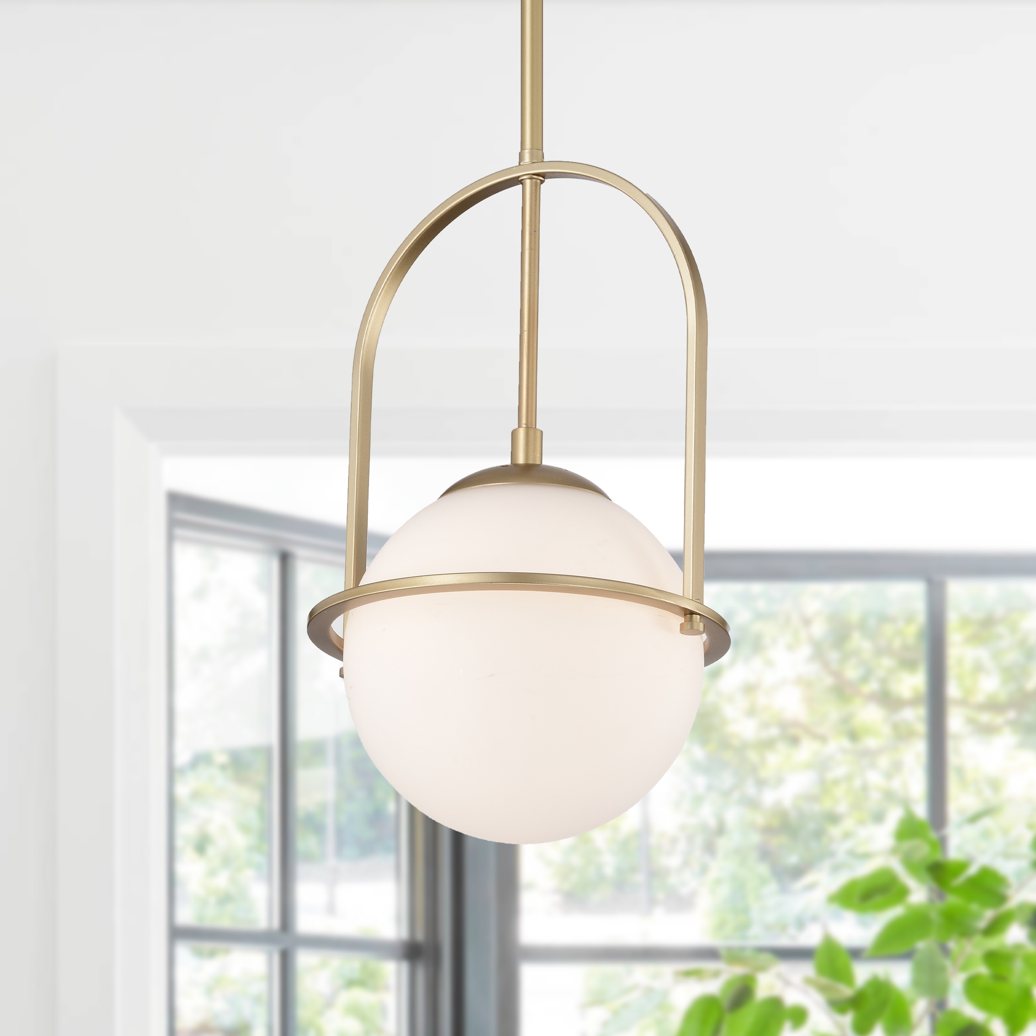 Gold orb light fixture top