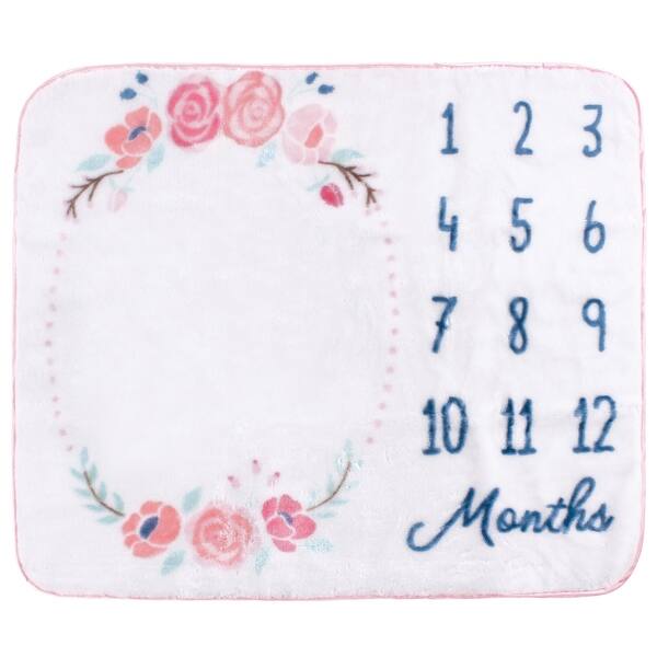 slide 1 of 1, Hudson Baby Infant Girl High Pile Plush Blanket, Floral, One Size - Floral - One Size One Size - Floral