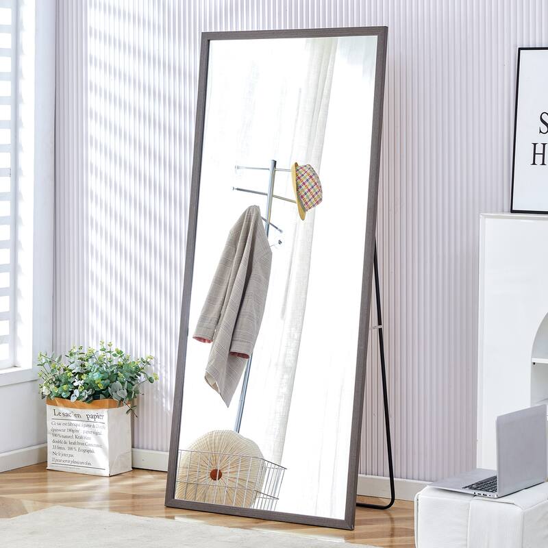 Modern, minimalist, full length mirrors, bathroom vanity mirrors, bedroom porches, clothing stores. - Gray