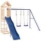 preview thumbnail 12 of 16, vidaXL Swing Set Outdoor Backyard Wooden Playground Equipment for Kids Age 3-8