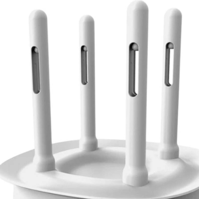 HomeRoots 9" Brisa White Powered Drying Rack - 9.00 in. x 12.00 in. x 9.00 in.