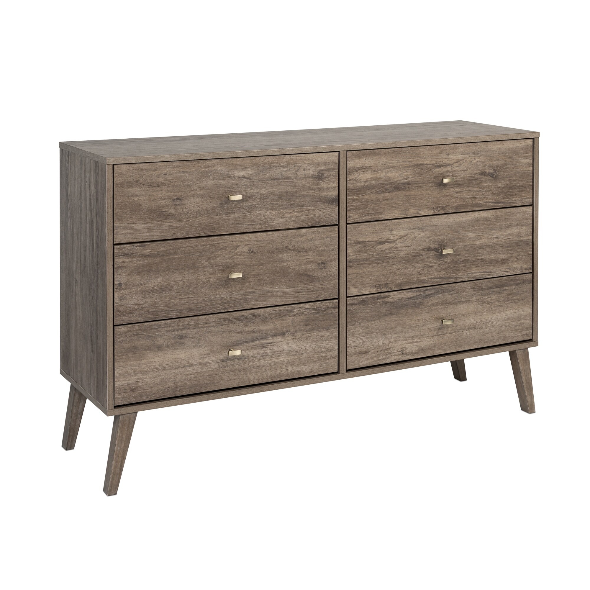 prepac milo mid century modern 6 drawer double dresser Prepac Milo Mid-Century Modern 6 Drawer Double Dresser for Bedroom, Chest  of Drawers, Contemporary Bedroom Furniture - Overstock