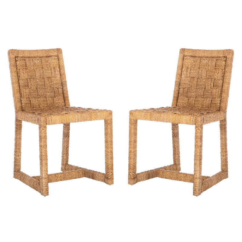 SAFAVIEH Couture Spirica Woven Dining Chair - 18" W x 23.5" L x 32" H - 18Wx24Dx32H