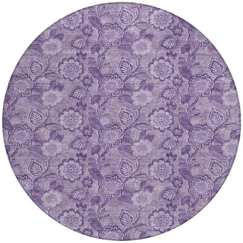 HomeRoots Floral Transitional Rectangle Outdoor Rug