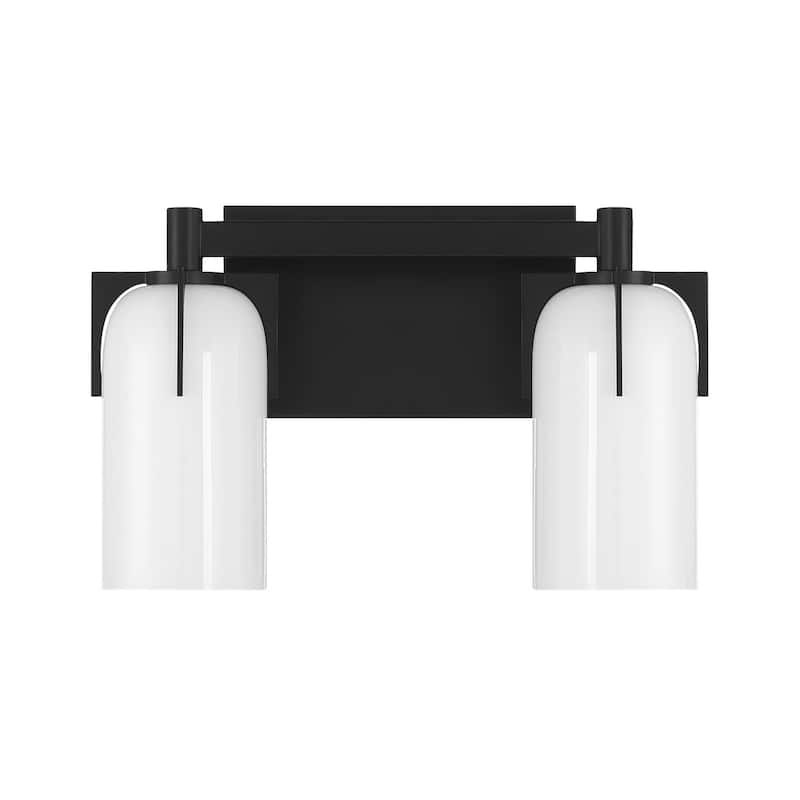 Caldwell 2-Light Bathroom Vanity Light - Matte Black