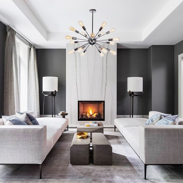 18 Light Chrome Modern Sputnik Ceiling Lights Chandelier 28