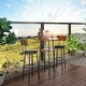 preview thumbnail 7 of 37, New Style Bar Table Set with Bar Stools PU Soft Seat with Backrest and Footrest ,1 Wooden Table(Set of 3 or Set of 5)