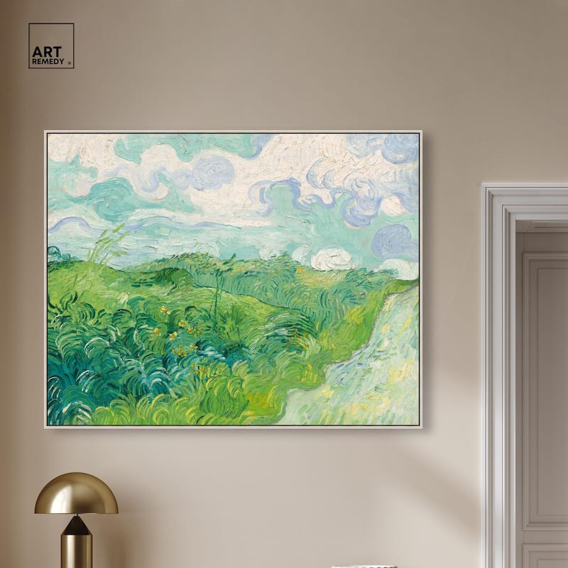 Green Wheat Fields Canvas by Art Remedy