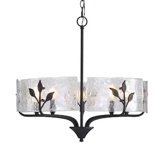 Wry Lighting Bloem 5-light Pendant in Natural Black
