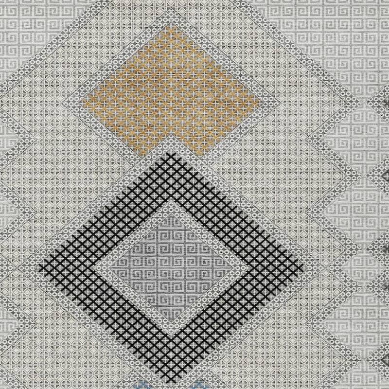 HomeRoots Geometric Transitional Rectangle Outdoor Rug