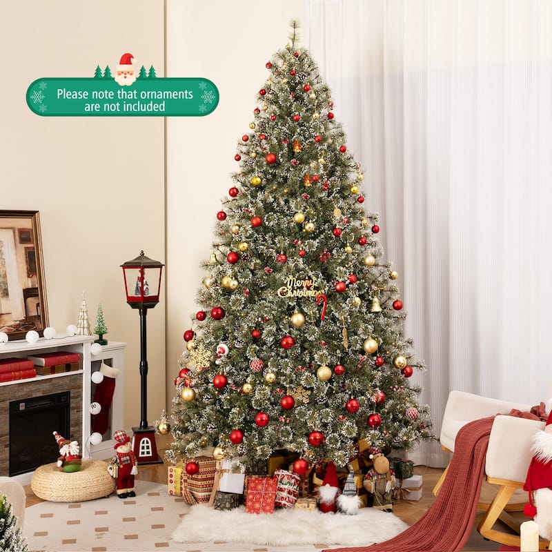 Artificial Christmas Tree Hinged Xmas Tree w/Quick Power Connector