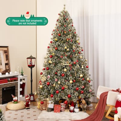 Artificial Christmas Tree Hinged Xmas Tree w/Quick Power Connector