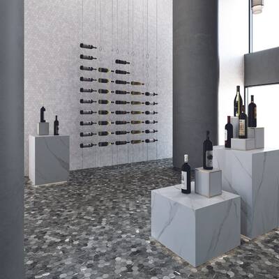 Eterna Hex 2x2 Glass Hexagon Mosaic Tile - Floor, Wall, Backsplash