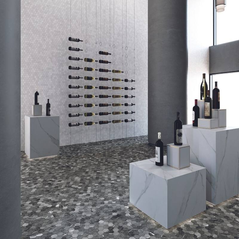 Eterna Hex 2x2 Glass Hexagon Mosaic Tile - Floor, Wall, Backsplash