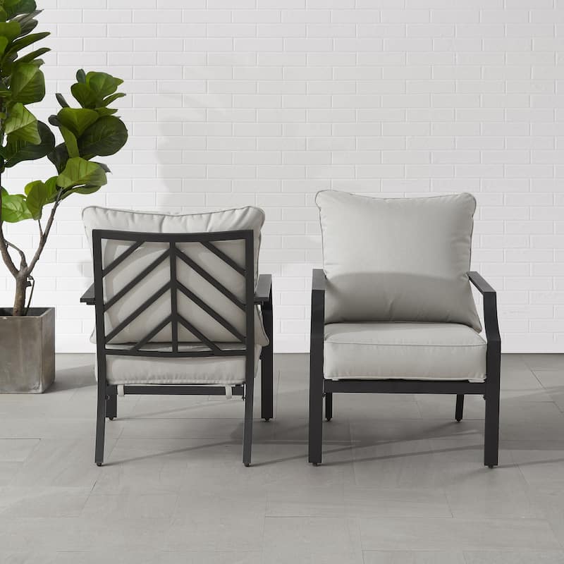 Crosley Otto 2Pc Outdoor Metal Armchair Set