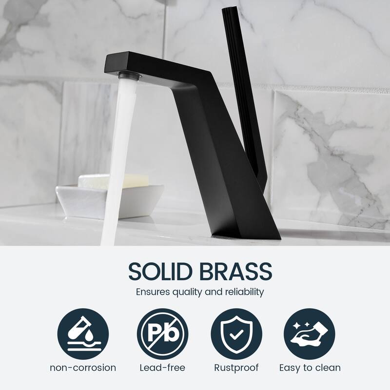 8"H Solid Brass Creative Single-Handle Bathroom Faucet
