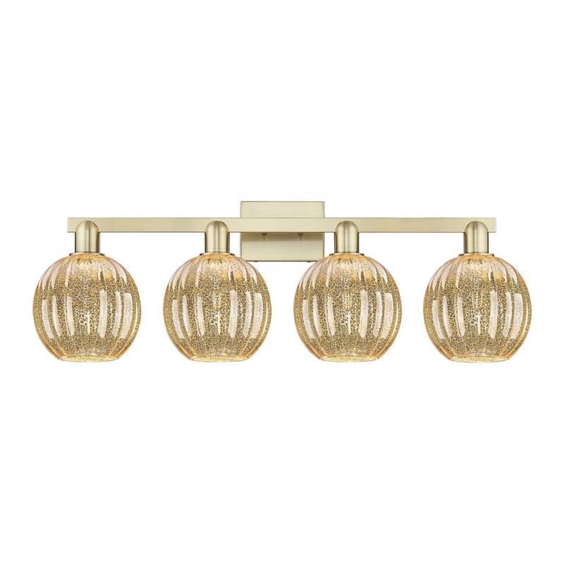 Innovations Lighting Downtown Urban - Preston - 4 Light 36" Globe Shade Bath Vanity Light