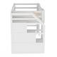 slide 2 of 24, Twin Size Loft Bed with Storage Staircase and Window, Pine Wood Low Loft Bed Frame with Safety Guardrail for Kids Teens, White White - Twin