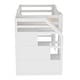 preview thumbnail 25 of 28, Twin Size Loft Bed with Storage Staircase and Window, Wood Twin Loft Bunk Bedframe w/Full-Length Guardrail, No Box Spring Needed