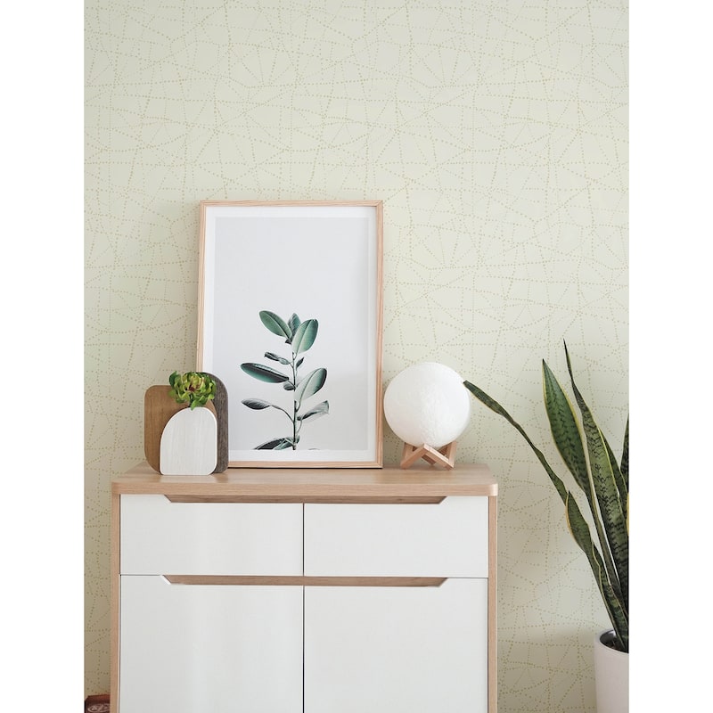 A-Street Prints Alcott Cream Dotted Wallpaper
