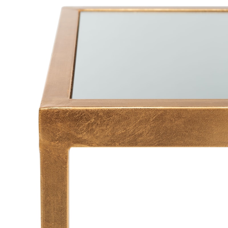SAFAVIEH Treasures Cherie Gold/ Mirror Top Accent Table - 19.7" x 13.7" x 21.5" - 20Wx14Dx22H