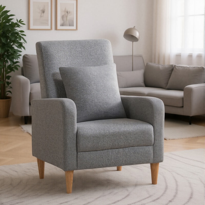 Fabric/Leather Modern Accent Chairs with Lounge Seat