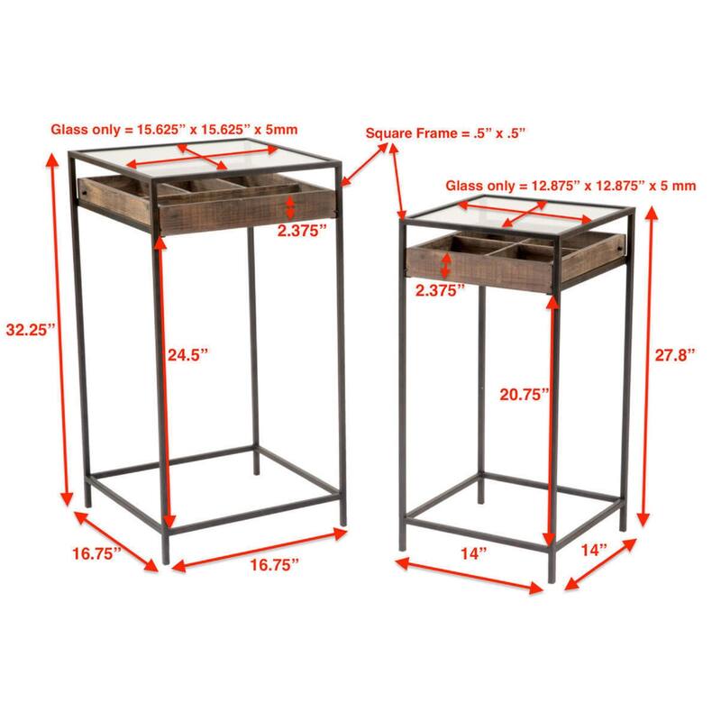 Side Tables with Visible Storage Drawers