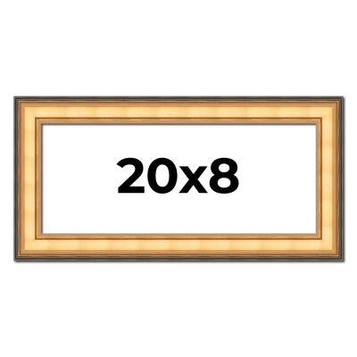 20x8 Frame Gold Plein Aire Solid Wood Picture Frame Width 2 Inches |
