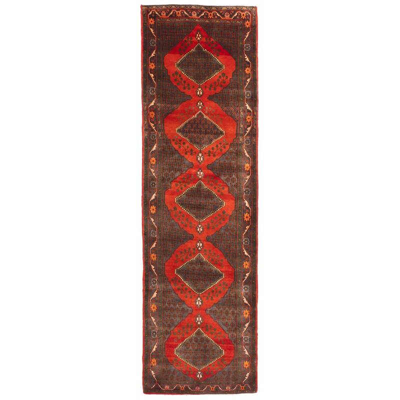 ECARPETGALLERY Hand-knotted Konya Anatolian Red Wool Rug - 3'7 x 12'8