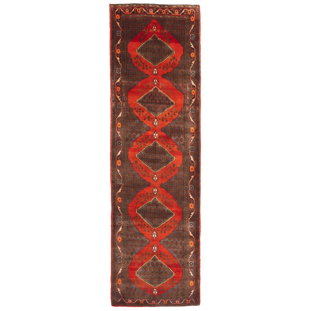 ECARPETGALLERY Hand-knotted Konya Anatolian Red Wool Rug - 3'7 x 12'8
