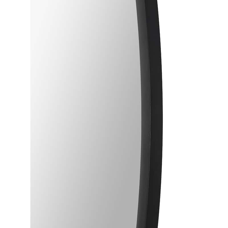 Renwil Rayden 38.5" Tall Round Wall Mirror, Black