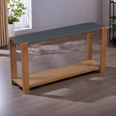 59.8" MDF Console Table with Bottom Shelf and Minimalist Design