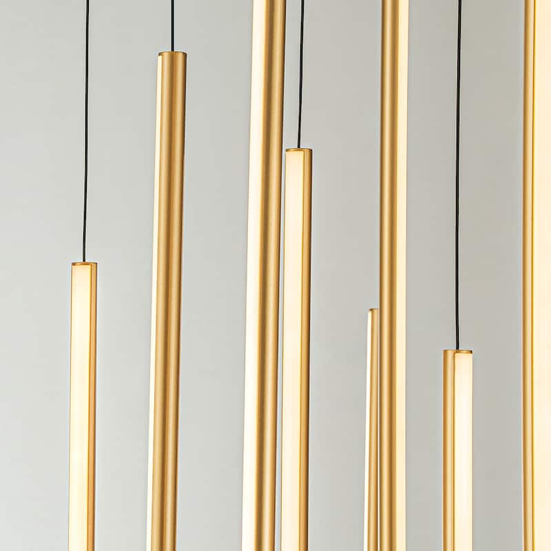 8/12/18-Light Dimmable Integrated LED Chandelier Linear Kitchen Island Light