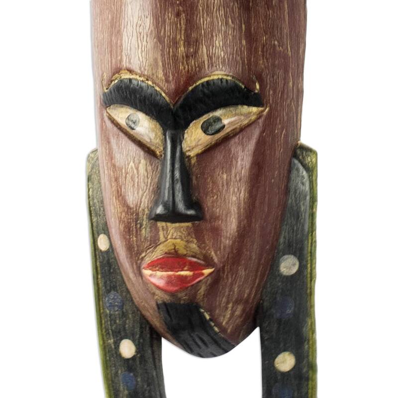Novica Handmade Okwantwefo African Wood Mask