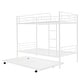 preview thumbnail 11 of 17, Twin-Over-Twin Metal Bunk Bed With Trundle,Can be Divided into two beds,No Box Spring needed,Ultimate Space Saver